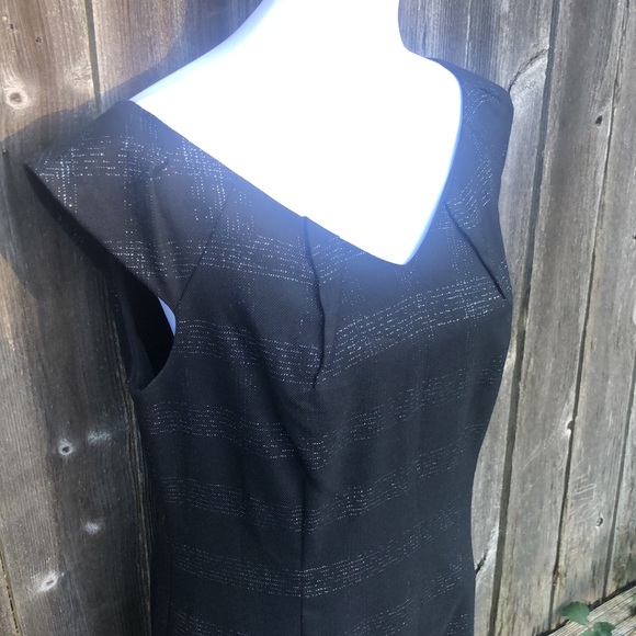 Mossimo Sleeveless Pleated breasted Black Stretch Dress with Shimmery Stripes! - Picture 6 of 11